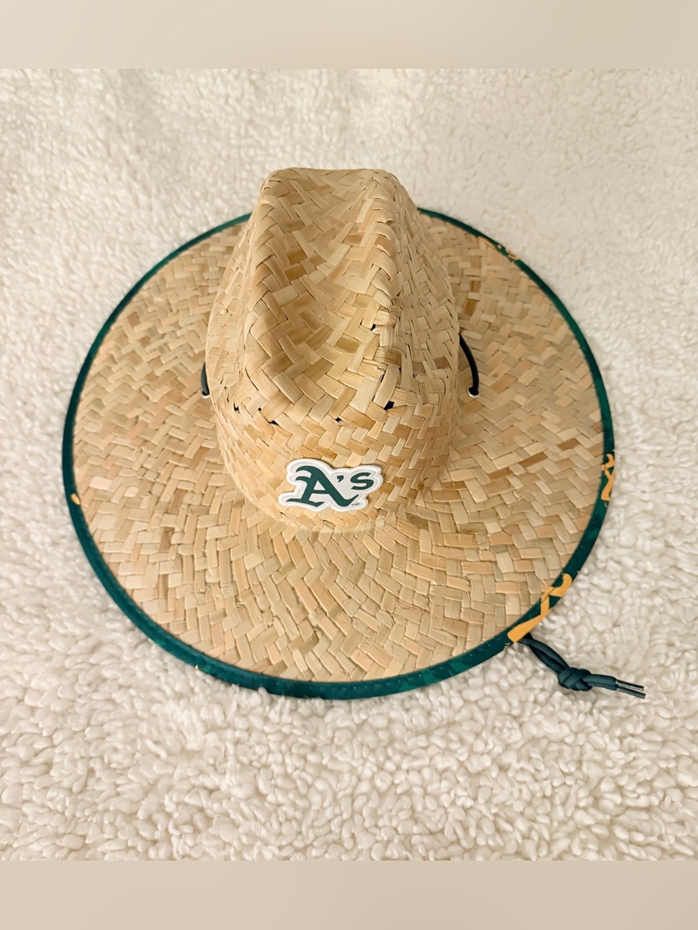 MLB A’s Sun Straw Hat Giveaway Oakland Sacramento Athletics Cap Brown New